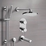 Remer TSR60 Tub and Shower Faucet Set with Handheld and Rain Shower Head
